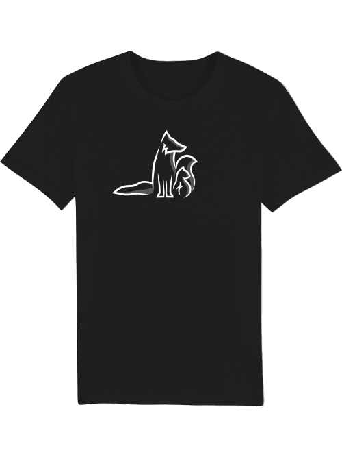 T-Shirt Premium Schwarz - Kontrast Logo