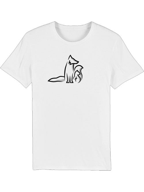 T-Shirt Premium Weiß - Kontrast Logo