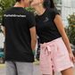 T-Shirt Premium Schwarz - Kontrast Logo und Schriftzug