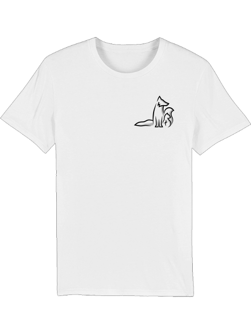 T-Shirt Premium Weiß - Kontrast Logo und Schriftzug